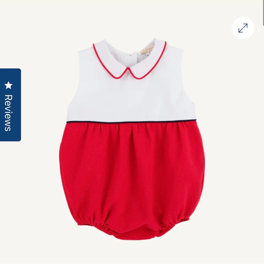 The Beaufort Bonnet Company Red and White Diaper Cover